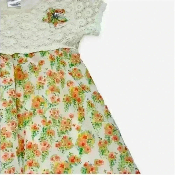 Little Lass Toddler Girls Floral High Low Dress Size 5 Party Dress - Picture 2 of 5